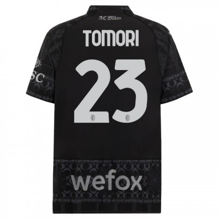 AC Milan Fikayo Tomori 23 Fjerdedrakt 2023-24 Svart Kortermet